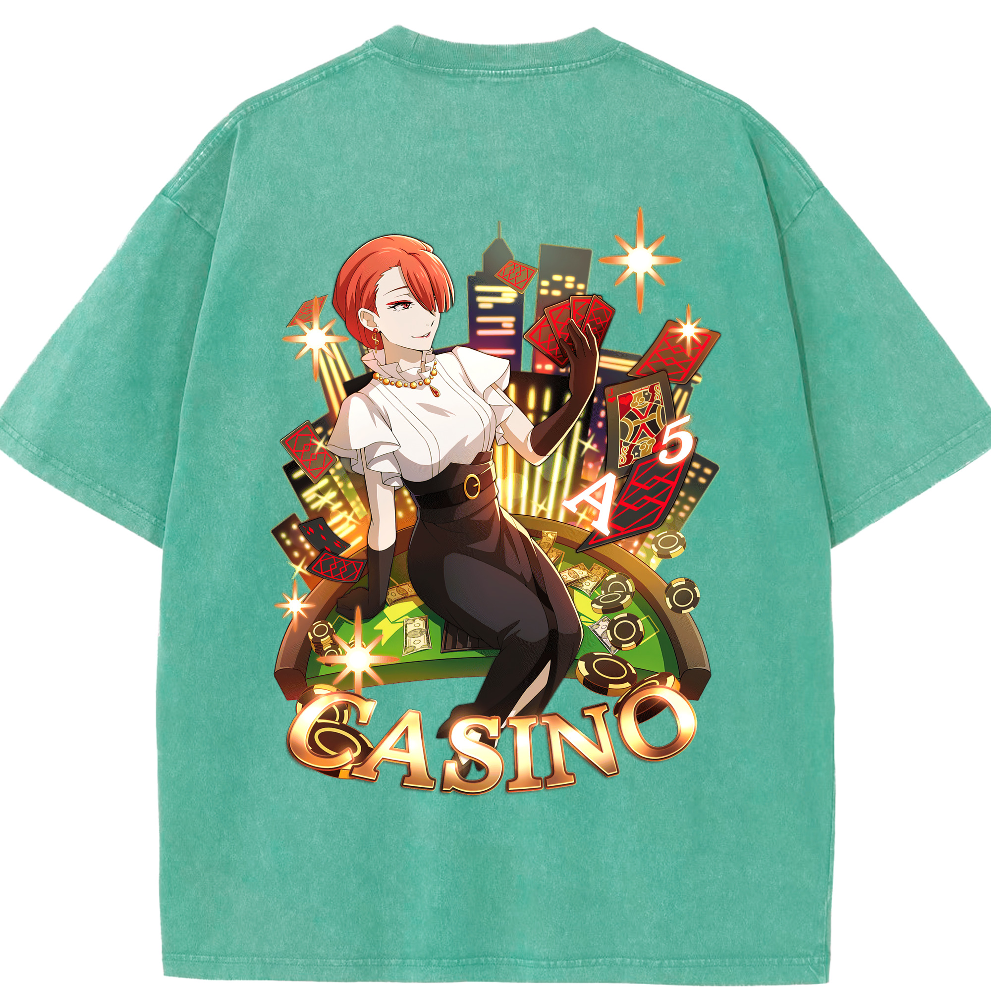 （画像用） 文豪ストレイドッグス Bungo Stray Dogs 綿100% ヴィンテージ風 半袖Tシャツ（背面プリント）